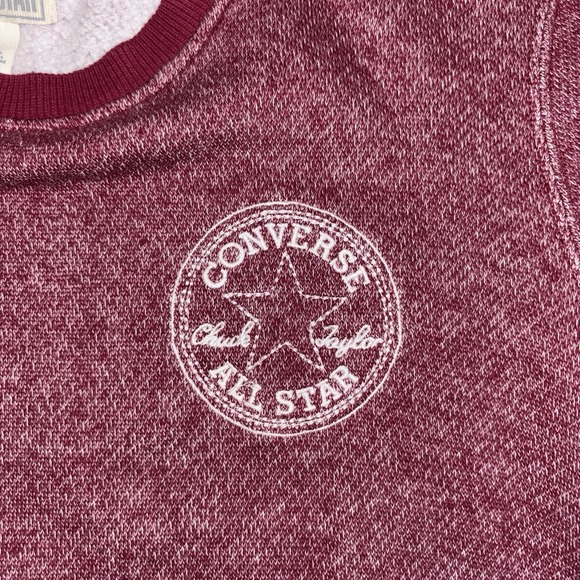 Converse All Star Burgundy Sweater Size‎ Large - Picture 3 of 7